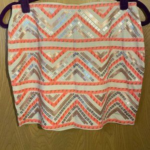 XS Express Pink Sequin Skirt
